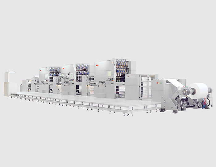 MK 3920SW卷筒纸机组式模切机
技术描述：卷筒纸多机组整机设计技术
                 高速间歇式送纸控制技术
                 真空送箔输送控制技术
告别单张纸加工浪费，进入高自动化、多工位组合的新时代。
无需叼口空白，每张纸平均节约15mm，每1000米卷筒纸至少节约25M，成品率至少提升2.5%