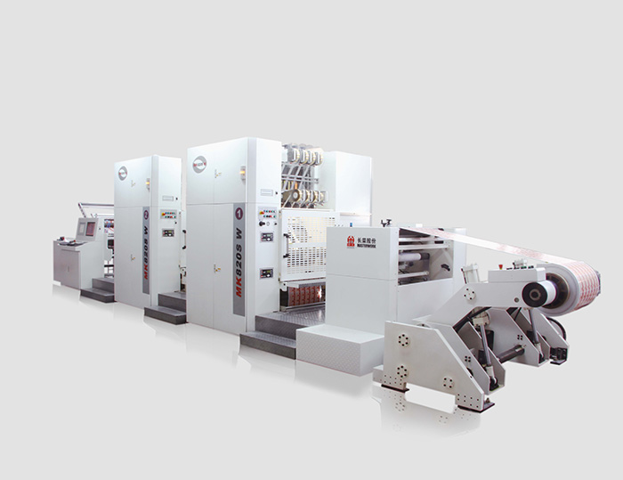 MK 2820SW圆压圆卷筒纸机组式烫金机
技术描述：高速圆压圆烫印技术
烫金方式采用圆压圆连续运行的方式，没有停歇时间，效率达到最大化。